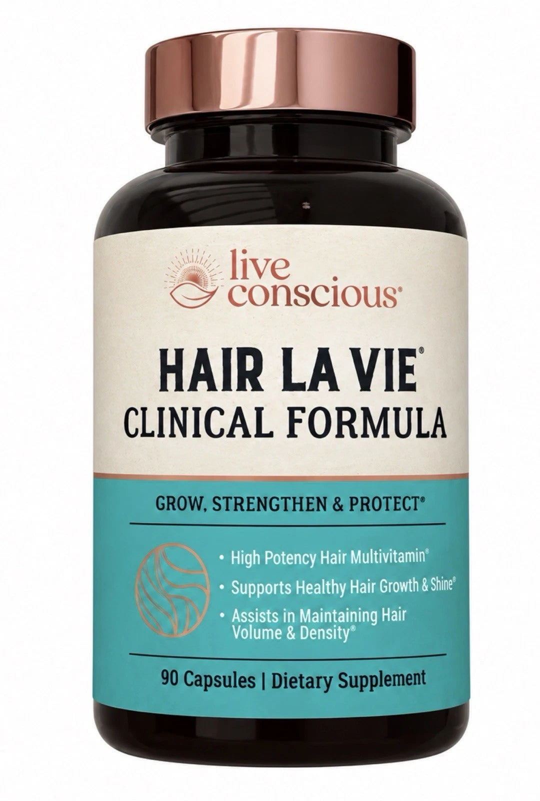 Hair La Vie Live Conscious Clinical Formula Hair Growth Supplement for Women & Men – 90 Capsules