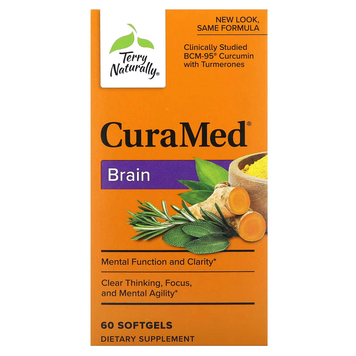 2 Pack Terry Naturally CuraMed Brain Supplement – 60 Softgels Each